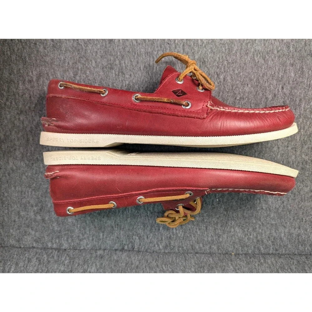 Sperry Top-Sider A/O Sarape Sarape Red Leather Boat Shoes Men's 13 M STS13803